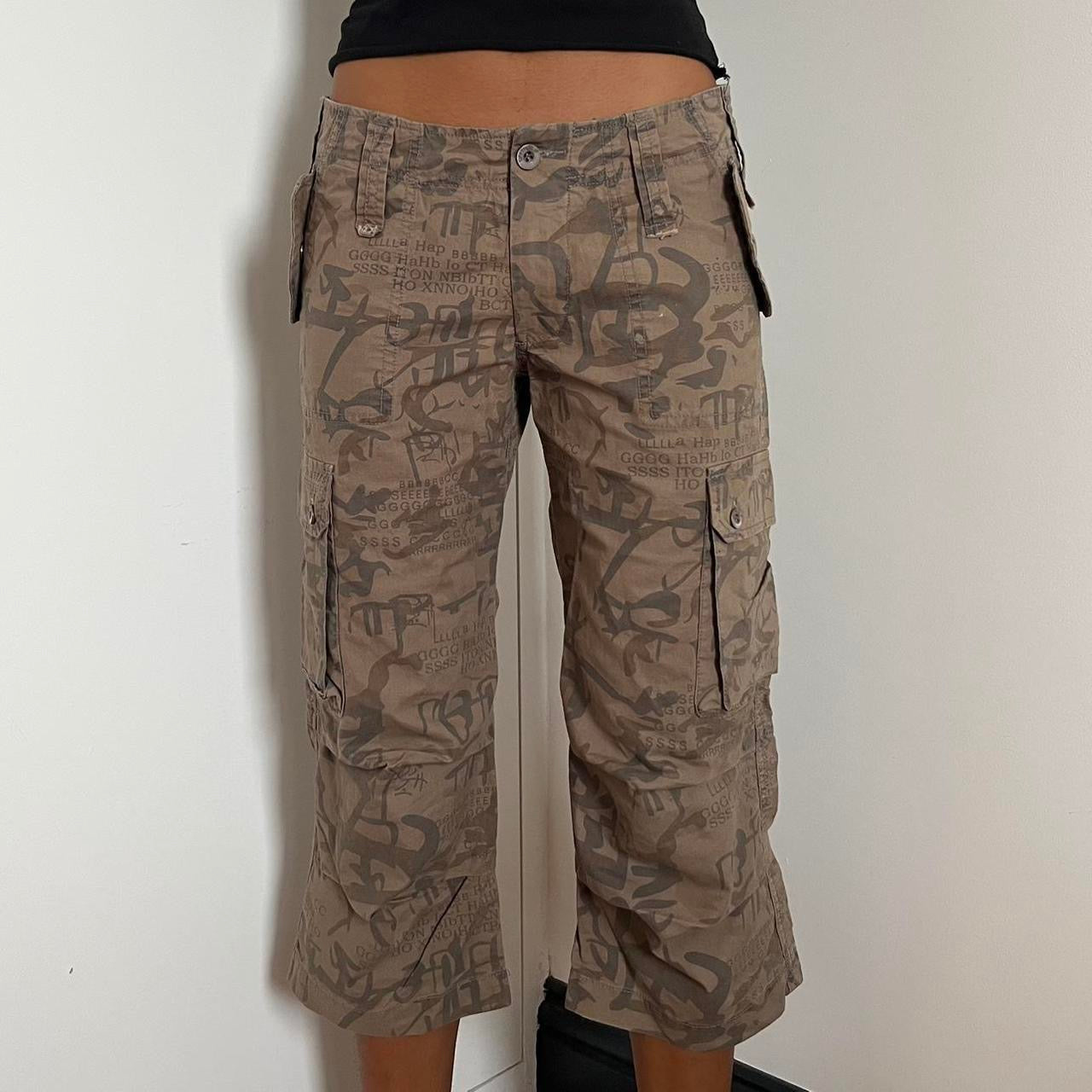 Camo Cargo Trousers - Size U.K 8