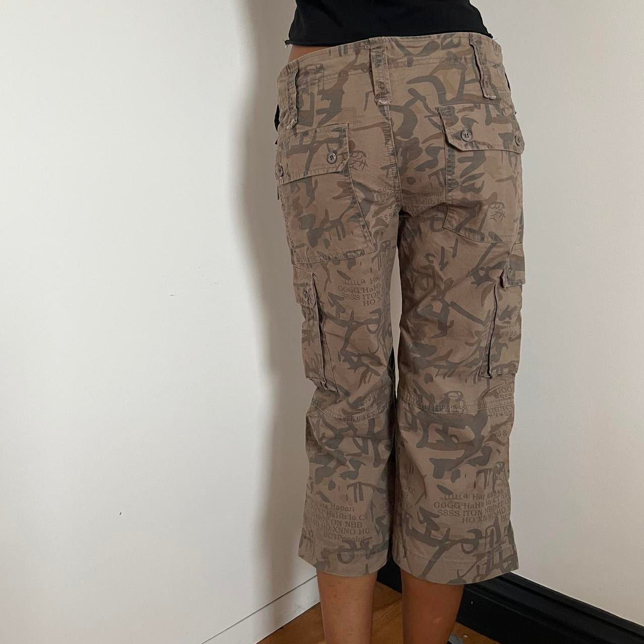 Camo Cargo Trousers - Size U.K 8