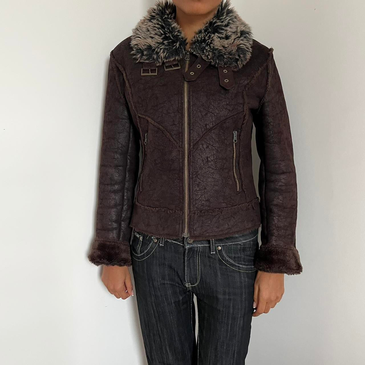 Faux Leather Jacket - Size M