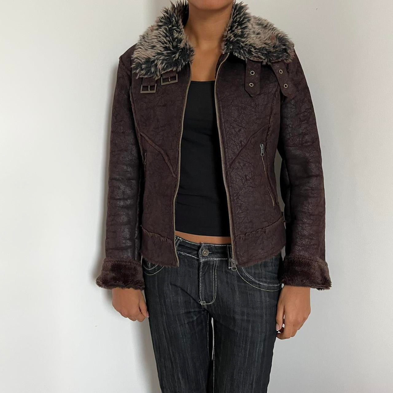 Faux Leather Jacket - Size M