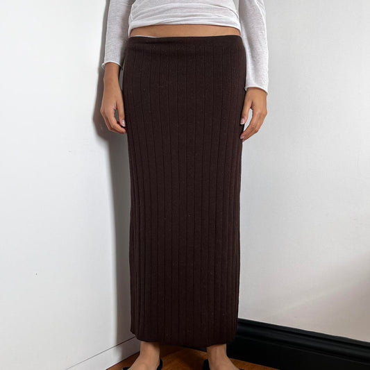 Brown Knit Skirt