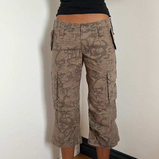 Camo Cargo Trousers - Size U.K 8