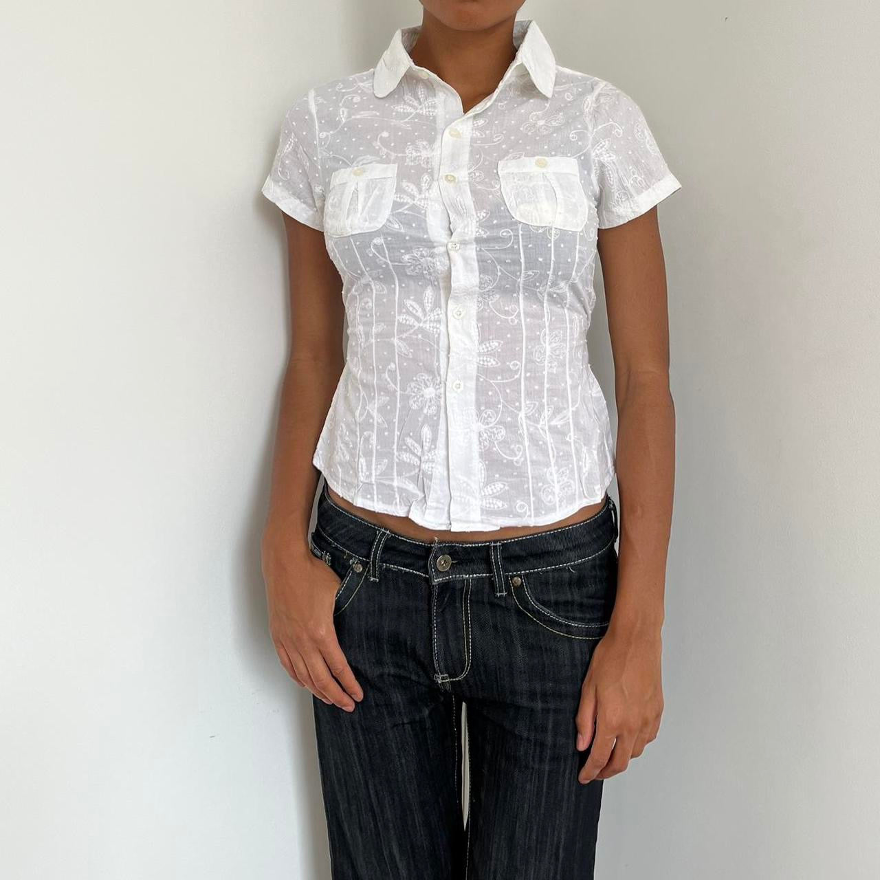 Short Sleeved Top - Size UK 8