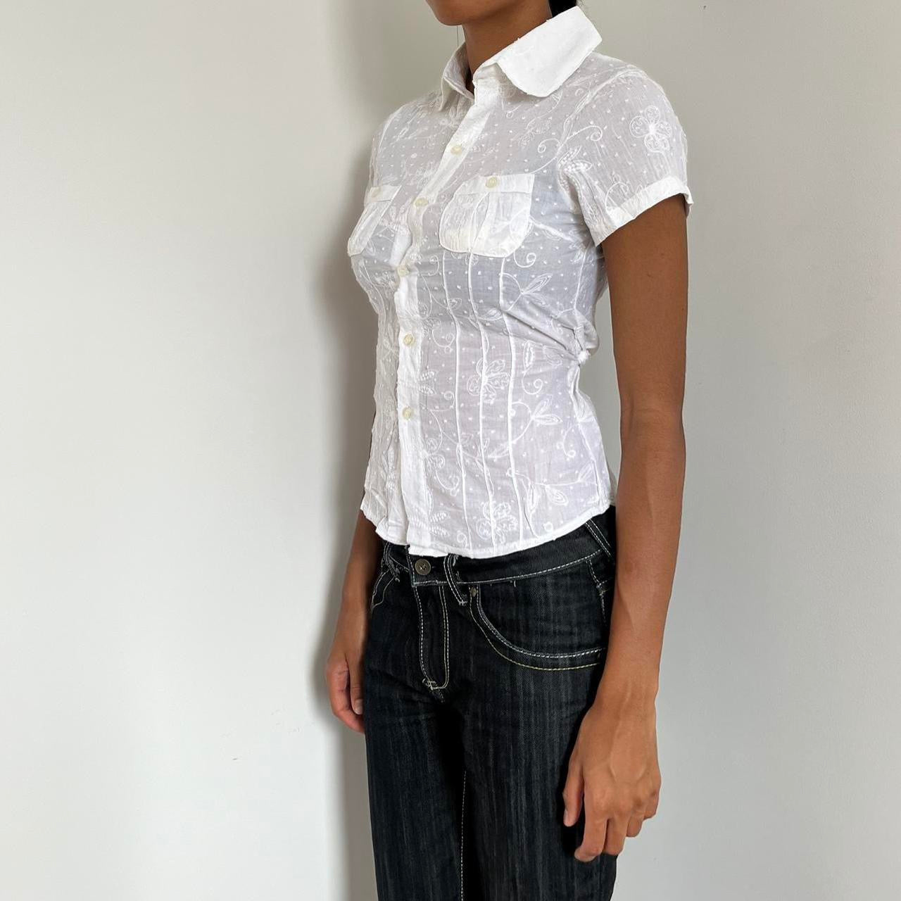 Short Sleeved Top - Size UK 8