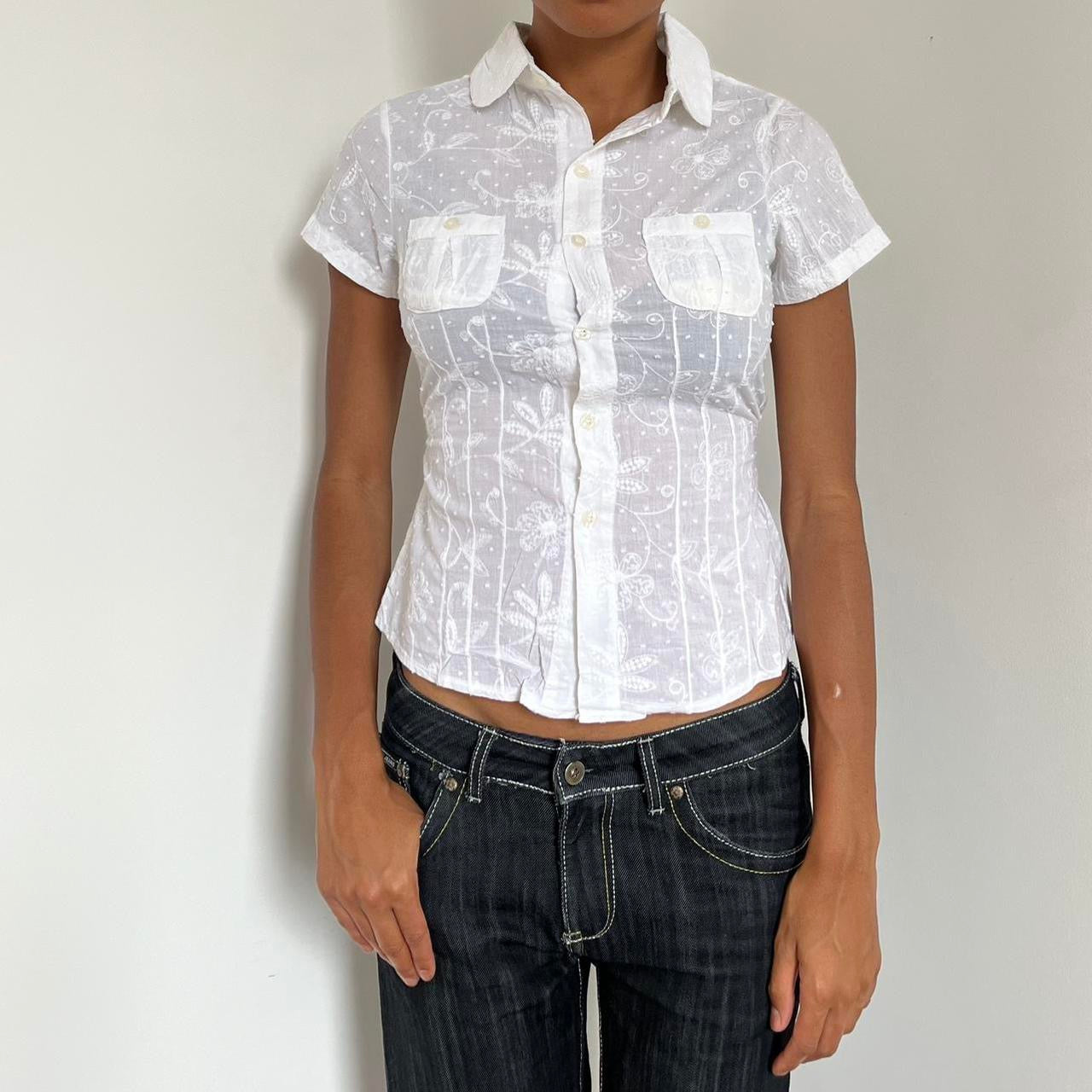 Short Sleeved Top - Size UK 8
