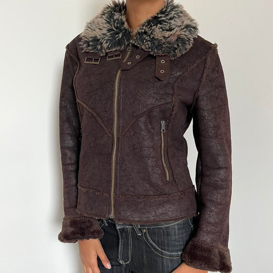 Faux Leather Jacket - Size M
