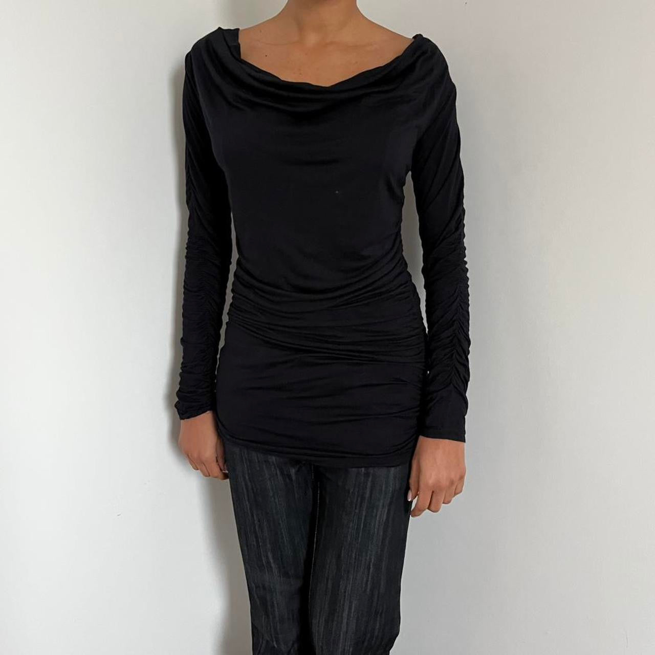 Cowl Long Sleeve Top - Size S