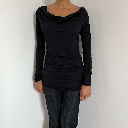 Cowl Long Sleeve Top - Size S