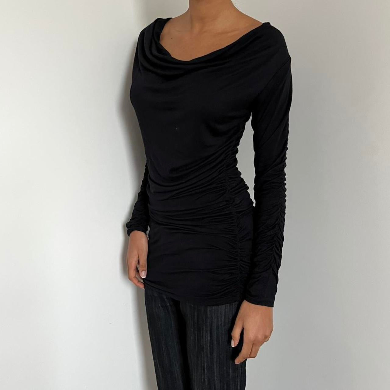 Cowl Long Sleeve Top - Size S