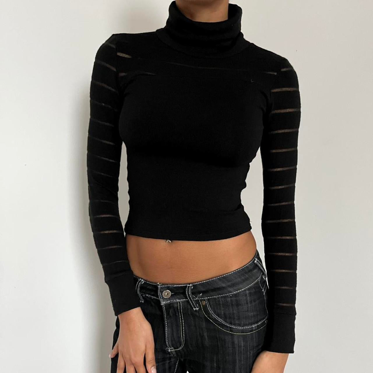 Cropped Knit Jumper - Size S