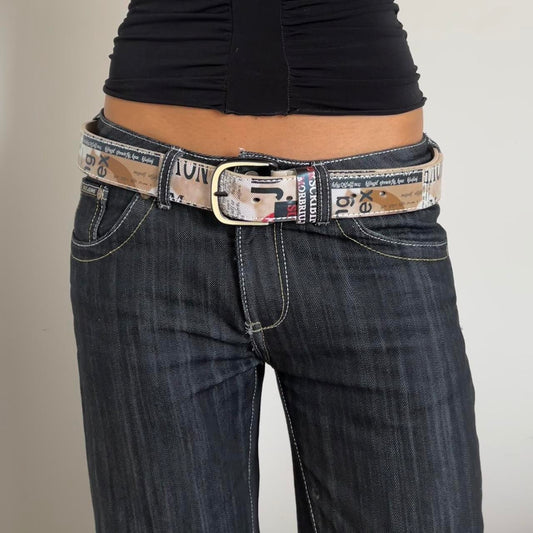 Graphic Print Adjustable Belt