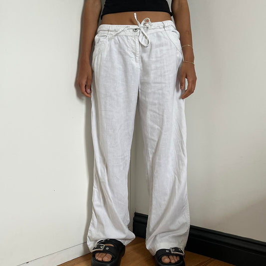 Linen Trousers - Size UK 12